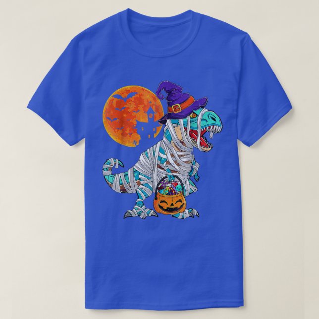 Camiseta Halloween Monster Truck Pumpkin Mummy Dinosaur T r (Diseño del anverso)