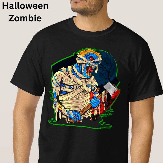 Camiseta Halloween Monster Zombie Mummy Bandas de sangre Ax (Subido por el creador)