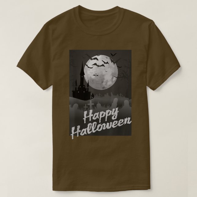 Camiseta Halloween  Moon & Castle in the Night  (Diseño del anverso)