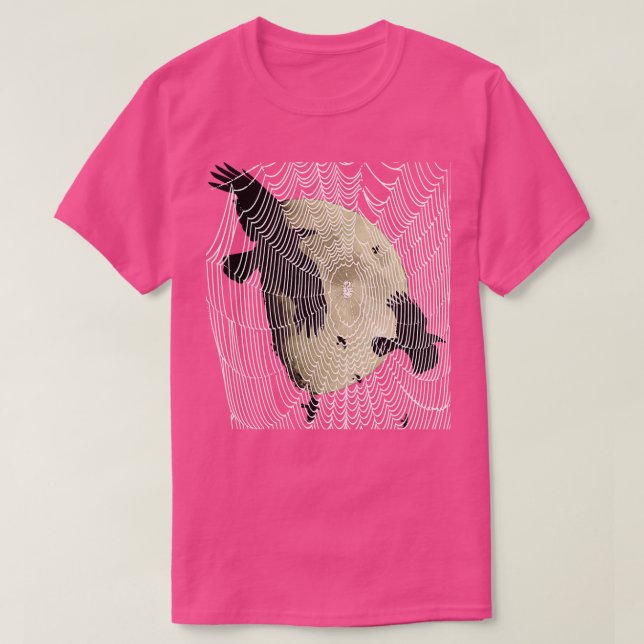 Camiseta Halloween Moon Crows And Cobweb (Diseño del anverso)