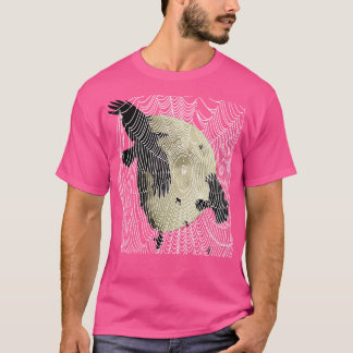 Camiseta Halloween Moon Crows And Cobweb