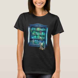 Camiseta Halloween muestra pociones de ortografía de tono a