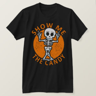 Camiseta Halloween Muéstrame El Esqueleto De Los Candy