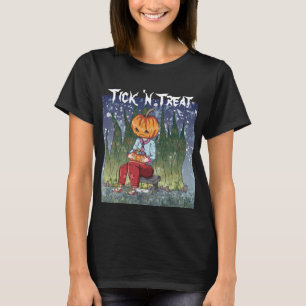 Camiseta Halloween Mujeres de la cabeza de calabaza Trick '