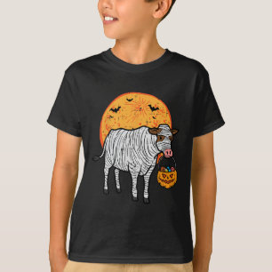 Camiseta Halloween Mummy Cow Trick Trick Trick Treme Farm C