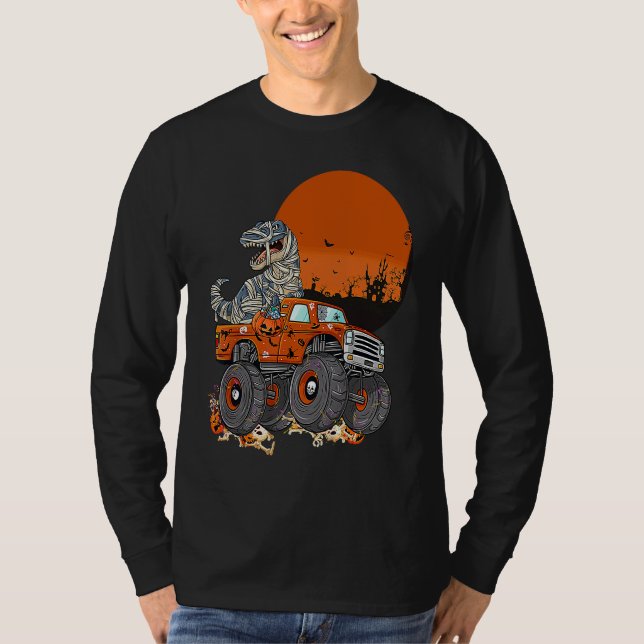 Camiseta Halloween Mummy Rex Monster Truck (Anverso)