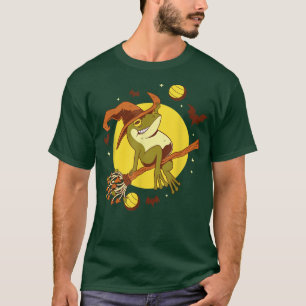 Camiseta Halloween Mushroom Flying Wizard Frog 3714