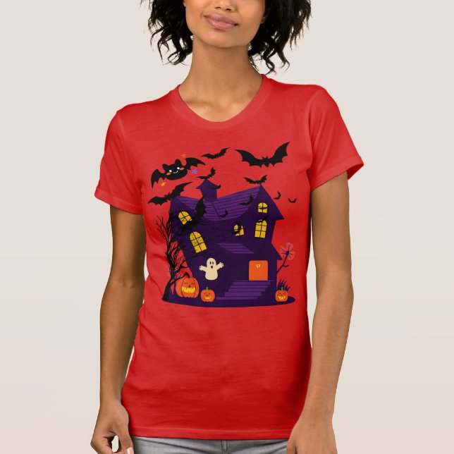 Camiseta Halloween Mystery House Tee 🏚️ 🎃 (Anverso)