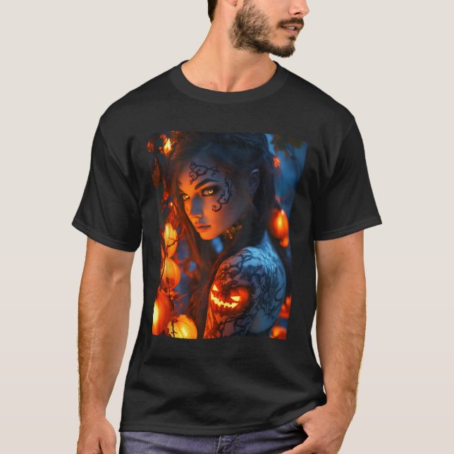 Camiseta Halloween Mystic Witch GIGHT Pumpkin (Anverso)