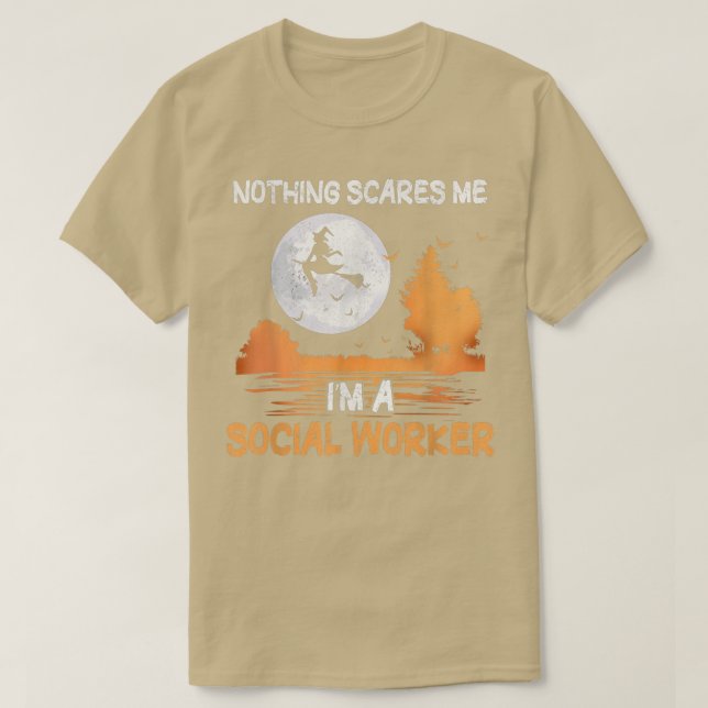 Camiseta Halloween Nada me asusta, soy una trabajadora soci (Diseño del anverso)