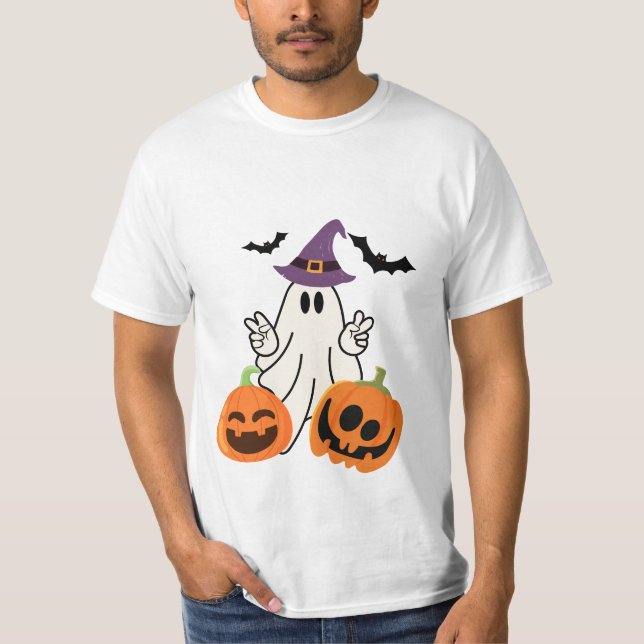 Camiseta Halloween, Naranja de la tripulación de boo (Anverso)