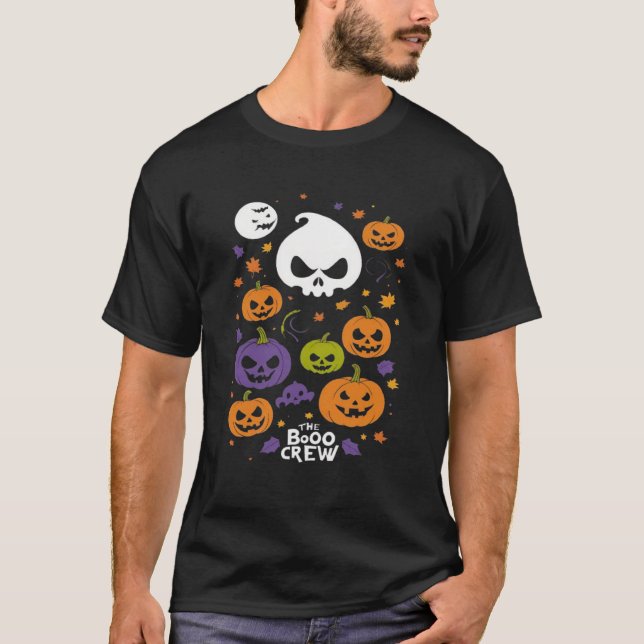 Camiseta Halloween, Naranja de la tripulación de boo (Anverso)