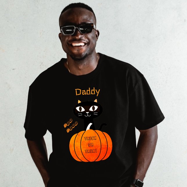 Camiseta Halloween Naranja y negro de la familia con gatos  (Subido por el creador)
