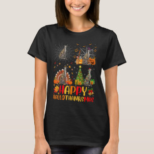 Camiseta Halloween Navidad Galgo Perro Hallothanksmas