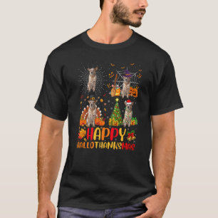 Camiseta Halloween Navidad Perro Ganadero Australiano Hallo