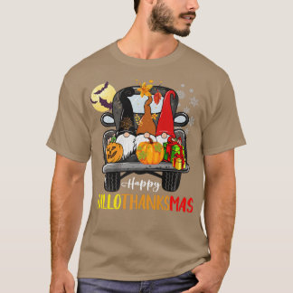 Camiseta Halloween Navidades de Acción de Gracias Camión Ha