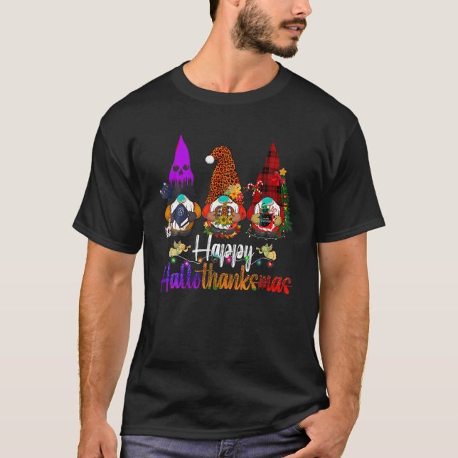 Camiseta Halloween Navidades de Acción de Gracias HalloGrac (Anverso)