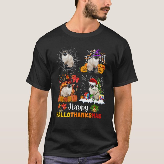 Camiseta Halloween Navidades del Día de Acción de Gracias,  (Anverso)