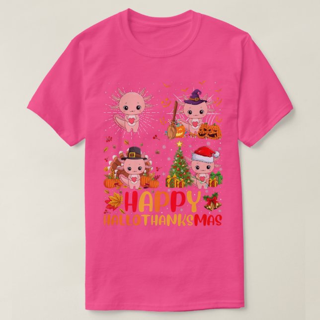 Camiseta Halloween Navidades del Día de Acción de Gracias A (Diseño del anverso)