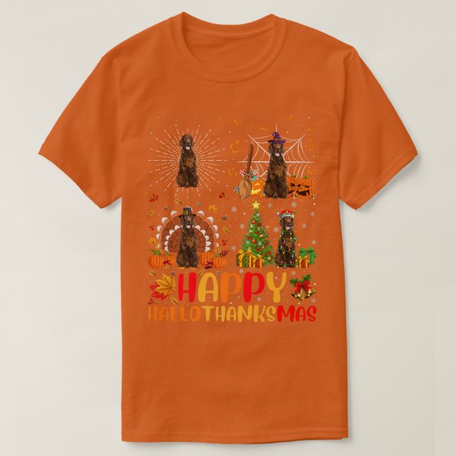 Camiseta Halloween Navidades divertidos irlandeses Setter D (Diseño del anverso)