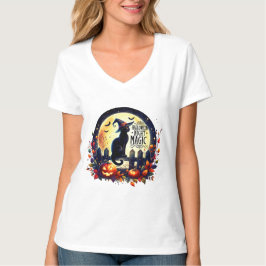 Camiseta "Halloween Night Magic" Black Cat Shirt