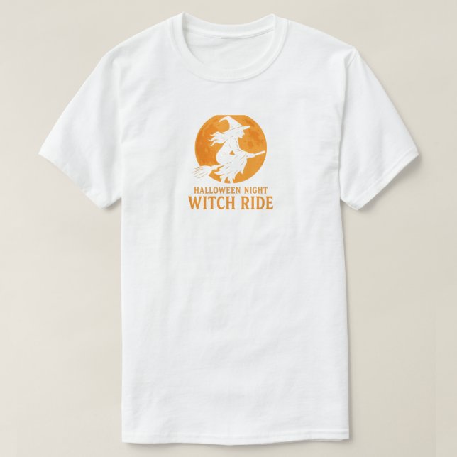 Camiseta Halloween Night Witch Ride (Diseño del anverso)