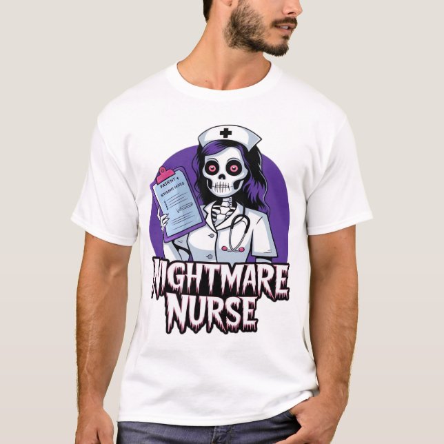 Camiseta Halloween Nightmare Nurse Classic T-Shirt (Anverso)