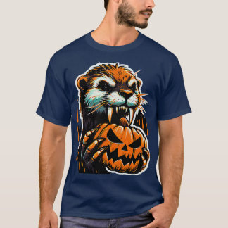Camiseta Halloween niños con bruja de nutria lindo Mujeres