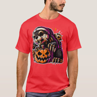 Camiseta Halloween niños con bruja de nutria lindo Mujeres 
