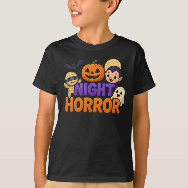 Camiseta Halloween Noche Horror Cute Clote Unisex (Anverso)