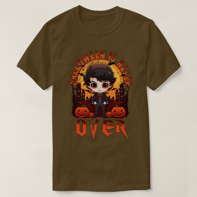 Camiseta Halloween Nunca Terminó Chibi Vampire Boy (Diseño del anverso)