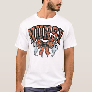 Camiseta Halloween Nurse Scary Coquette Bow Classic T-Shirt
