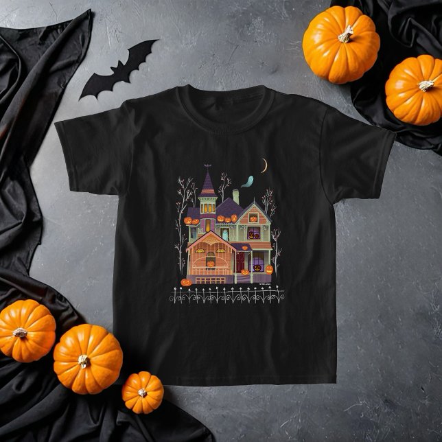 Camiseta Halloween obsesionada con el negro de los niños de (Subido por el creador)