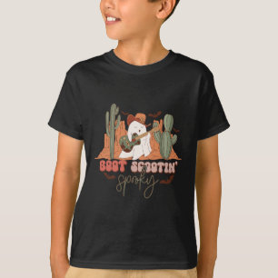 Camiseta Halloween occidental retro lindo fantasma gracioso