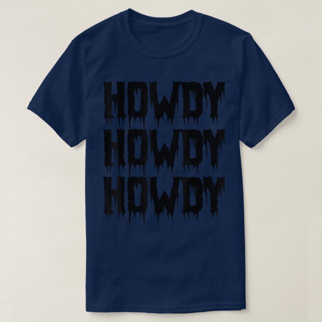 Camiseta Halloween Occidental Spooky Textos (Diseño del anverso)