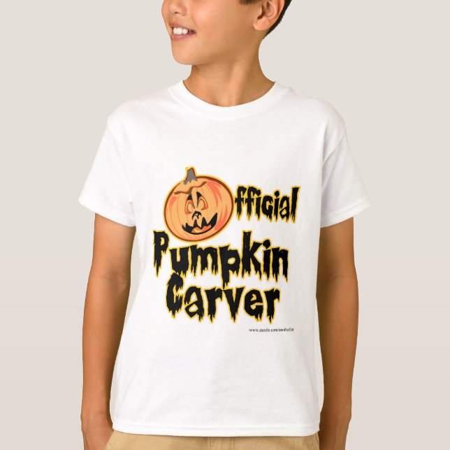 Camiseta Halloween oficial de Carver de calabaza (Anverso)