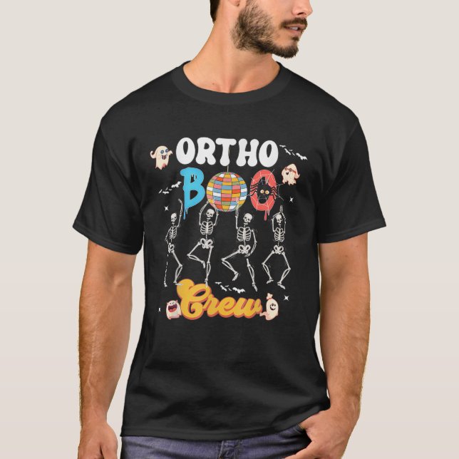 Camiseta Halloween Ortopedia Ortopedia Boo Crew Dance Skele (Anverso)