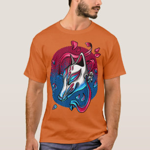 Camiseta Halloween Otaku's Kitsune Anime Fo con Sakura Flo