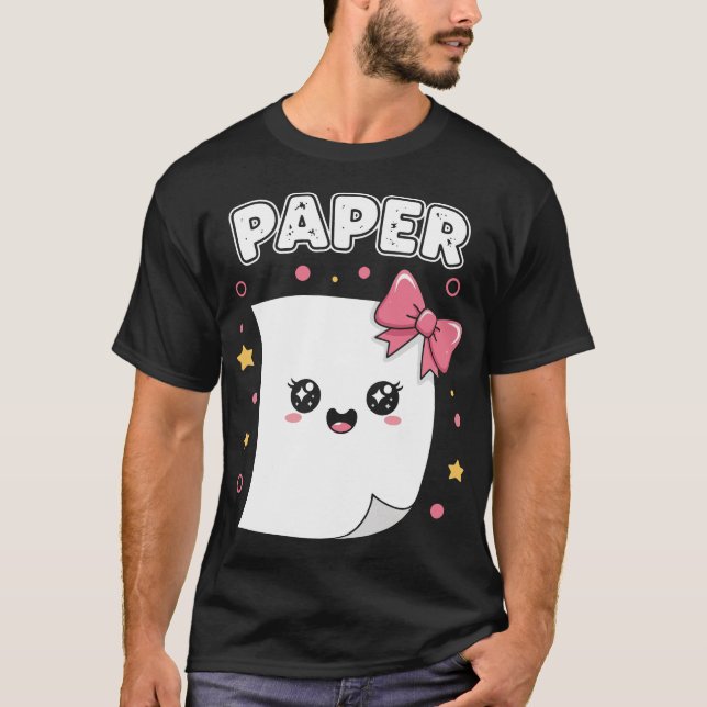Camiseta Halloween Paper Scissors Rock Matching Cute Costum (Anverso)
