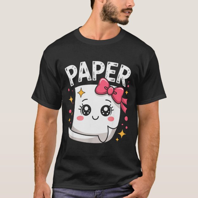 Camiseta Halloween Paper Scissors Rock Matching Cute Paper  (Anverso)
