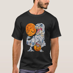 Camiseta Halloween Para Los Niños Dinosaurios Rex Mummy Cal