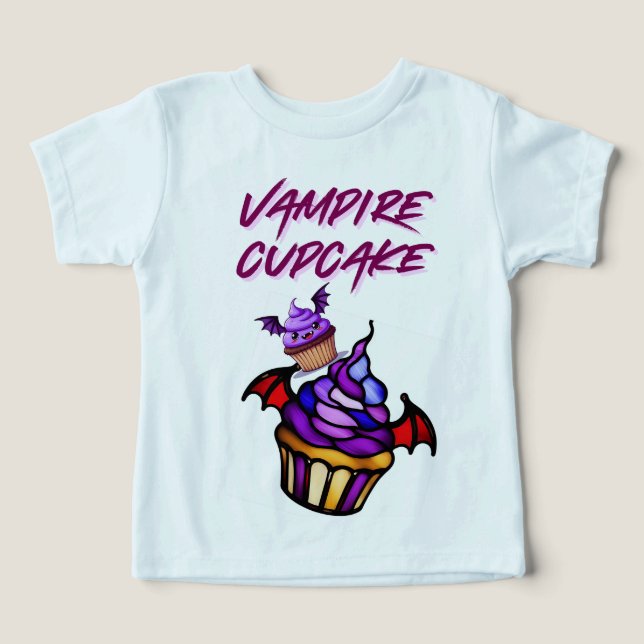 Camiseta Halloween para niños con pastel de vampir (Diseño delantero )