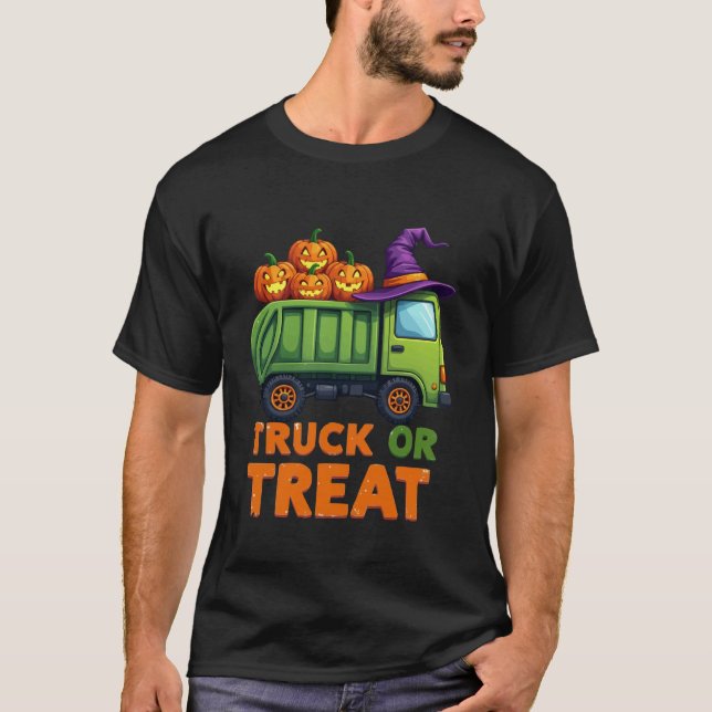 Camiseta Halloween Party Spooky Witch Truck o Trek Jack (Anverso)