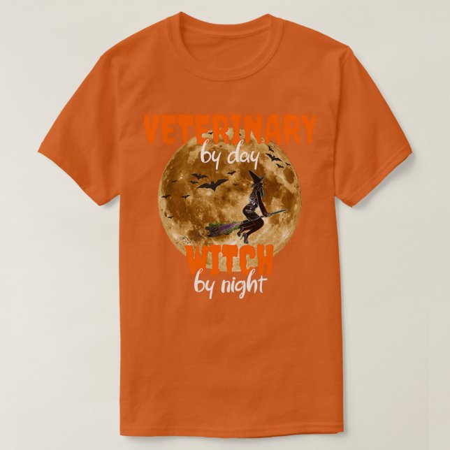 Camiseta Halloween Party Veterinary Witch (Diseño del anverso)
