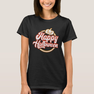 Camiseta Halloween Party Vintage Happy Pumpkin Crew