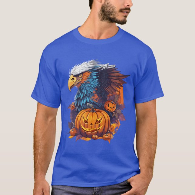 Camiseta Halloween Patriótico de Halloween en el águila cal (Anverso)