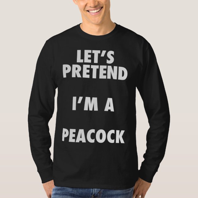 Camiseta Halloween Peacock Costume Shirt, Pretend I'm A Pea (Anverso)