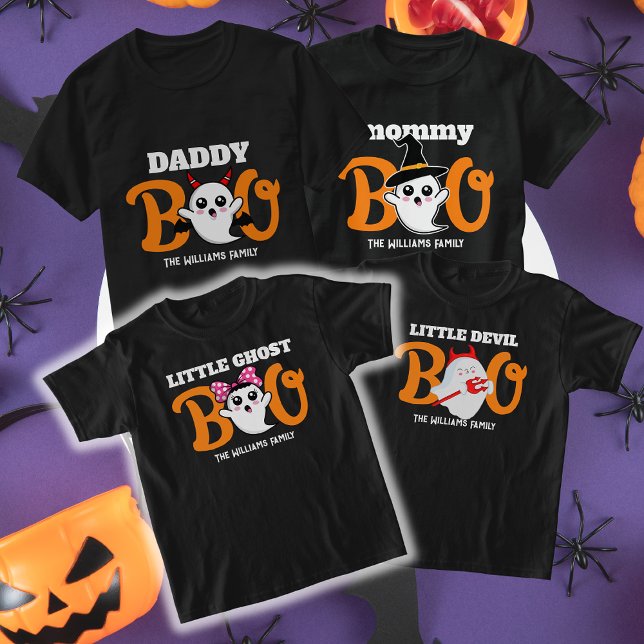 Camiseta Halloween Pequeño Fantasma Familia De Boo (Subido por el creador)