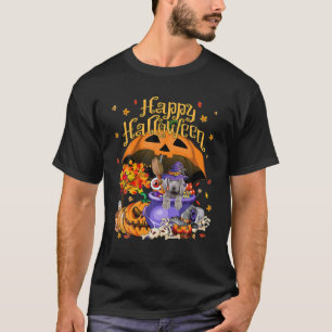 Camiseta Halloween Perro Bruja Weimaraner Jack O Lantern Pu