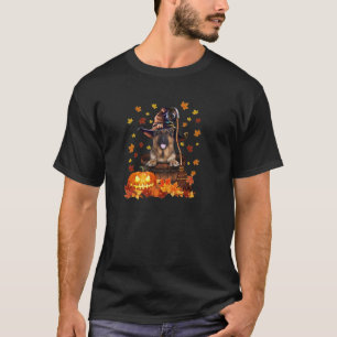 Camiseta Halloween Perro de la Calabaza de la Bruja del Pas